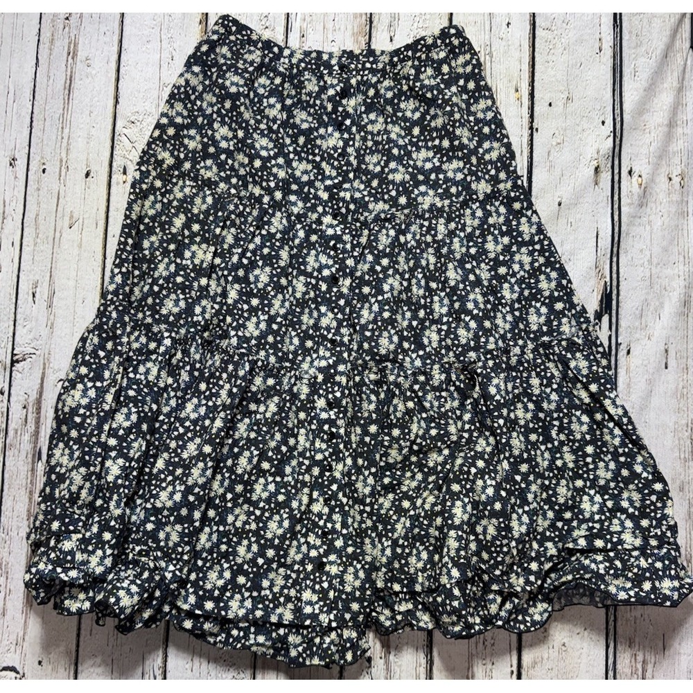 MARC JACOBS The Prairie Midi Skirt Floral Feminine Tiered Boho Peasant Size‎ 6